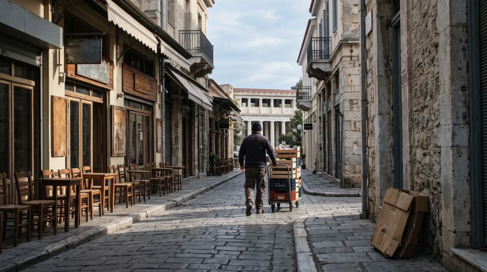Adrianou Street in Monastiraki early in the morning, things to do in Athens, Greece