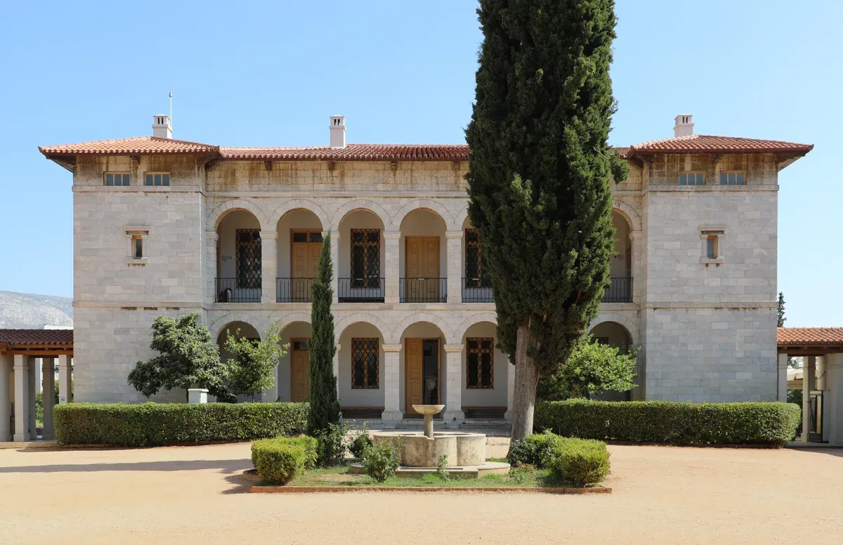 Villa Ilissia, the 1848 house of the Duchess of Plaisance that holds the Byzantine and Christian Museum in Athens, Greece